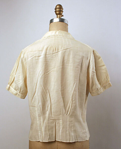 Blouse, cotton, probably French