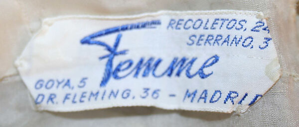 Evening overblouse, silk, glass, Spanish