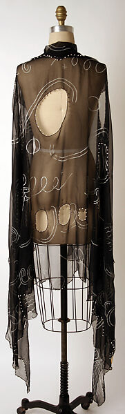 Stole, Zandra Rhodes (British, founded 1969), silk, plastic?, British