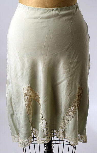 Slip, silk, cotton, American 
