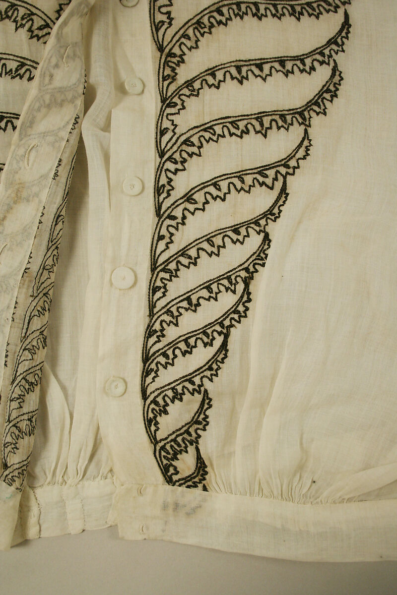 Blouse, linen, cotton, British