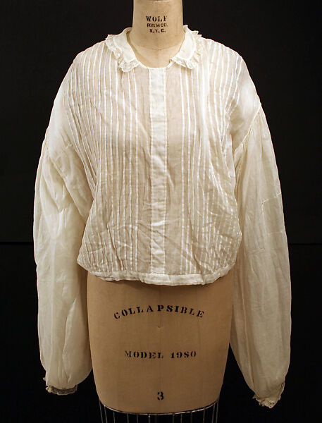 Shirtwaist, cotton, American or European 