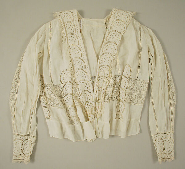 Blouse, linen, cotton, American or European 