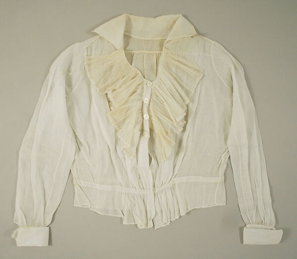 Blouse, linen, cotton, silk, American or European 