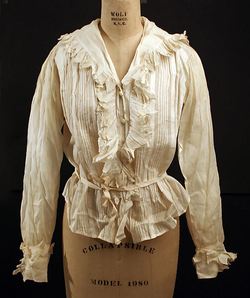 Blouse, linen, American or European 