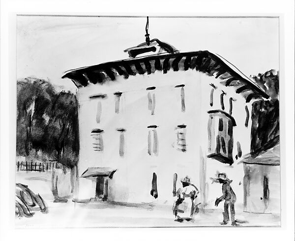 Southern Street, Anne Goldthwaite (American, Montgomery, Alabama 1869–1944 New York), Watercolor and graphite on off-white wove paper, American