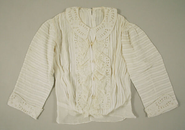 Shirtwaist, cotton, linen, French 