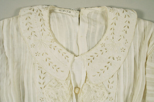 Shirtwaist, cotton, linen, French