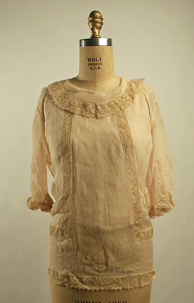 Blouse, Attributed to Maggy Besançon de Wagner (French, 1896–1971), silk, cotton, probably French 
