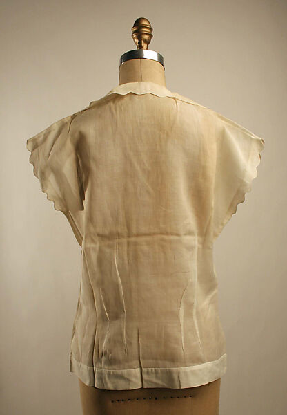 Blouse, cotton, probably French