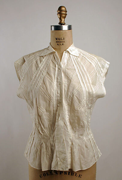 Blouse, cotton, probably French 