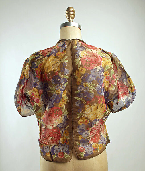 Blouse, cotton, probably French