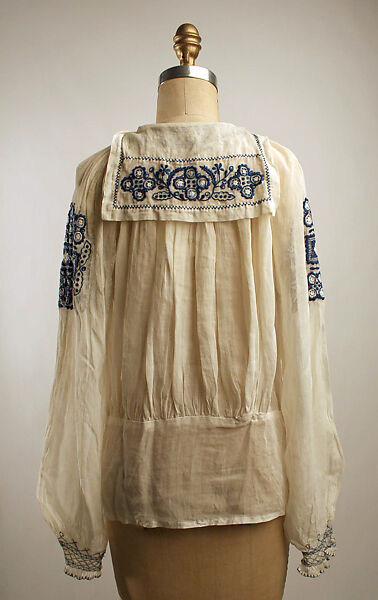 Blouse, cotton, American