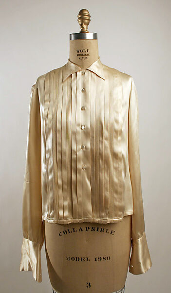Blouse, silk, probably French 