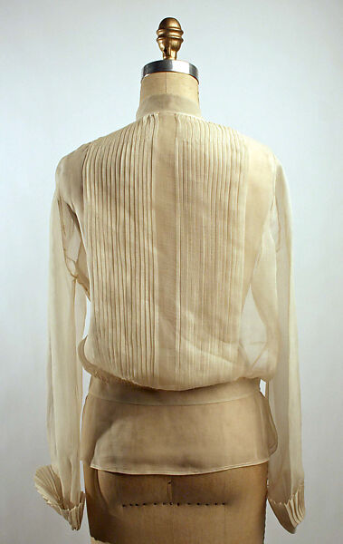 Blouse, silk, probably French