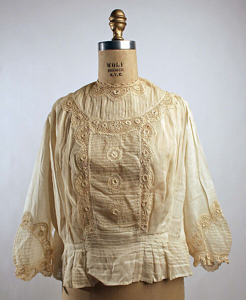 Blouse, cotton, American or European 