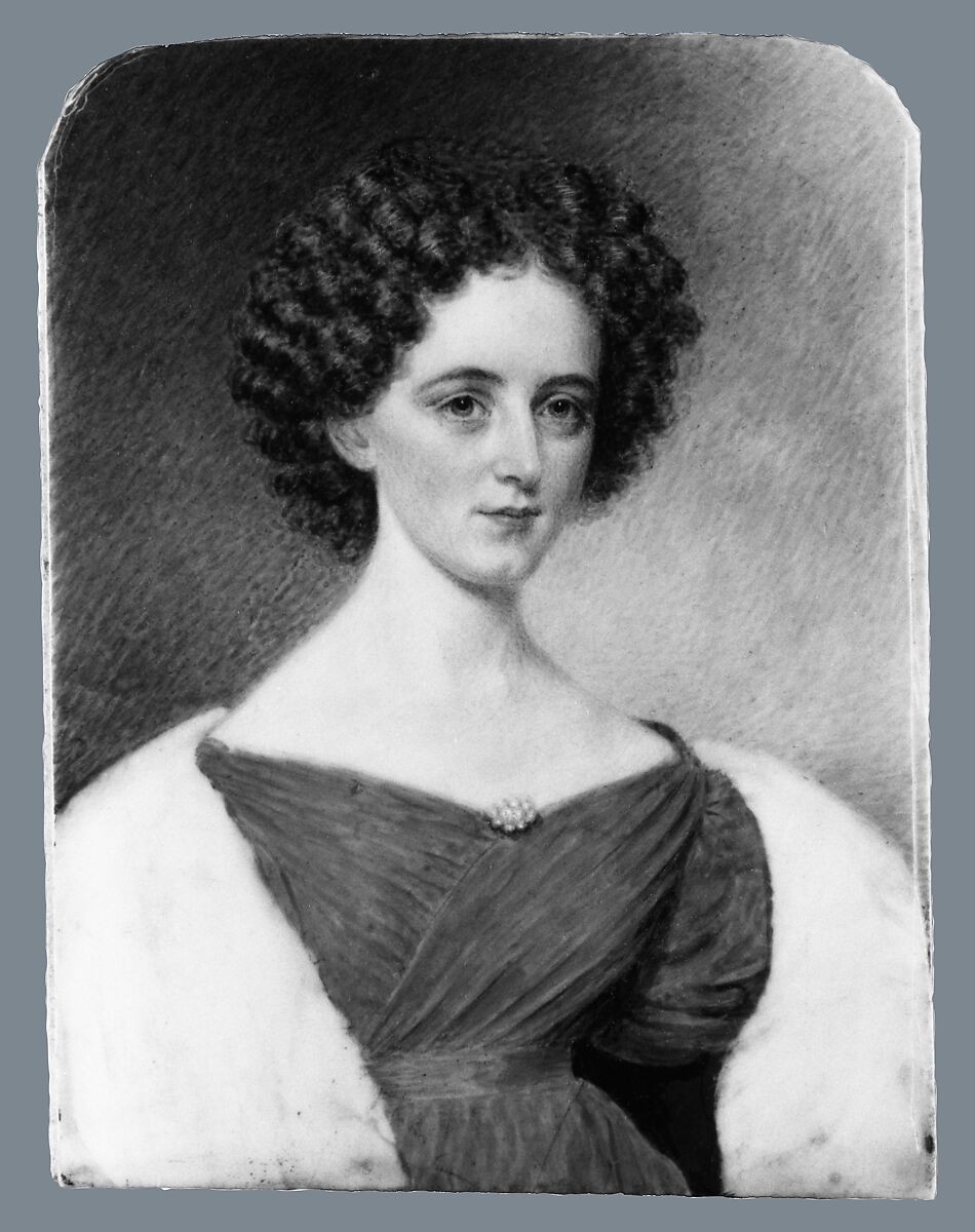 Portrait of a Lady, Sarah Goodridge (1788–1853), Watercolor on ivory, American 