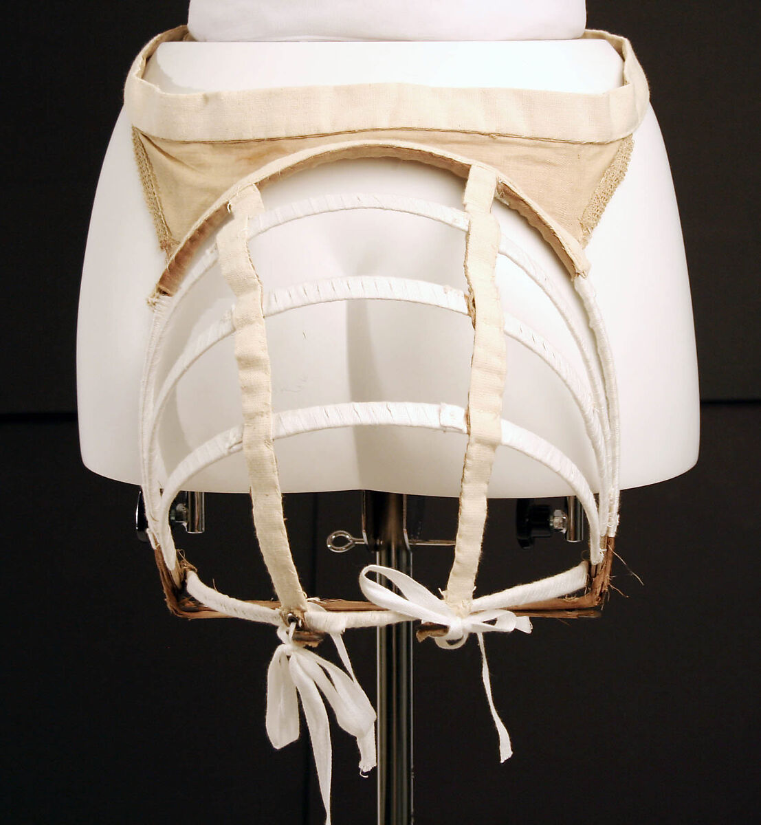 Bustle, steel, cotton, American