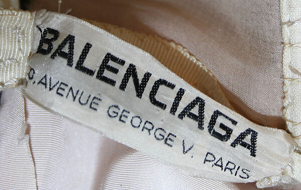 Evening dress, House of Balenciaga (French, founded 1937), silk, cotton, sequins, beads, French