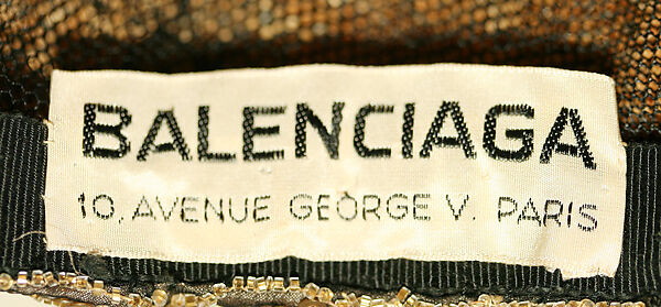 Evening ensemble, House of Balenciaga (French, founded 1937), silk, simulated pearls, French