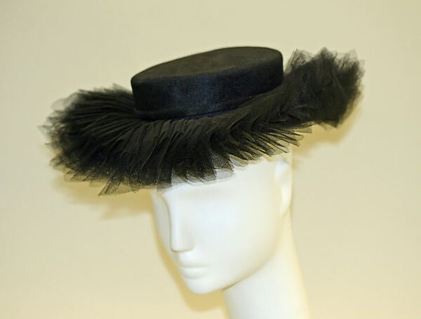 Hat, House of Balenciaga (French, founded 1937), cotton, French 