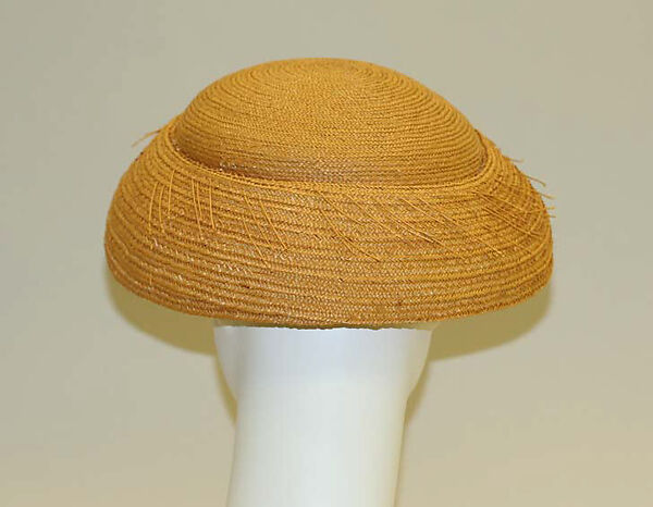 Hat, House of Balenciaga (French, founded 1937), straw, French