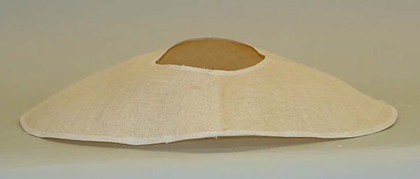 Picture hat, House of Balenciaga (French, founded 1937), straw, cotton, French