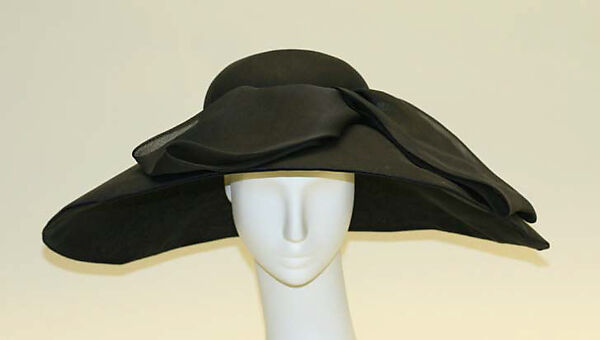 Picture hat, House of Balenciaga (French, founded 1937), cotton, French 