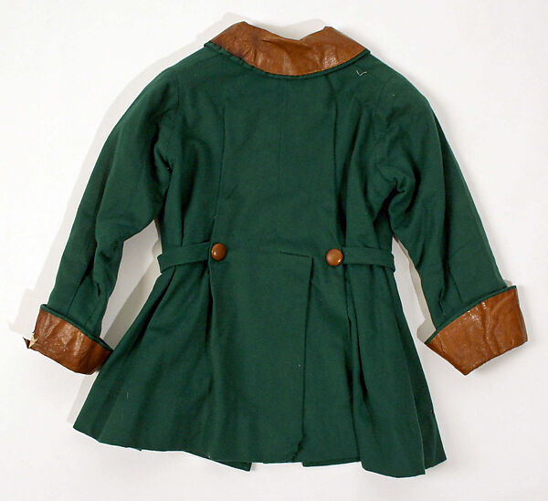 Riding ensemble, wool, leather, cotton, French