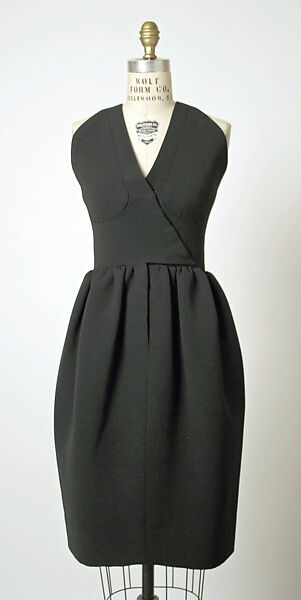Dinner ensemble, House of Balenciaga (French, founded 1937), wool, silk, metal, French