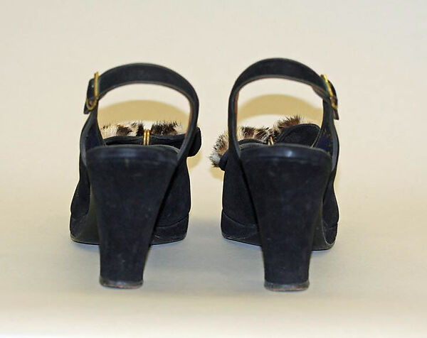 Sandals, Dominick LaValle, suede, fur, American