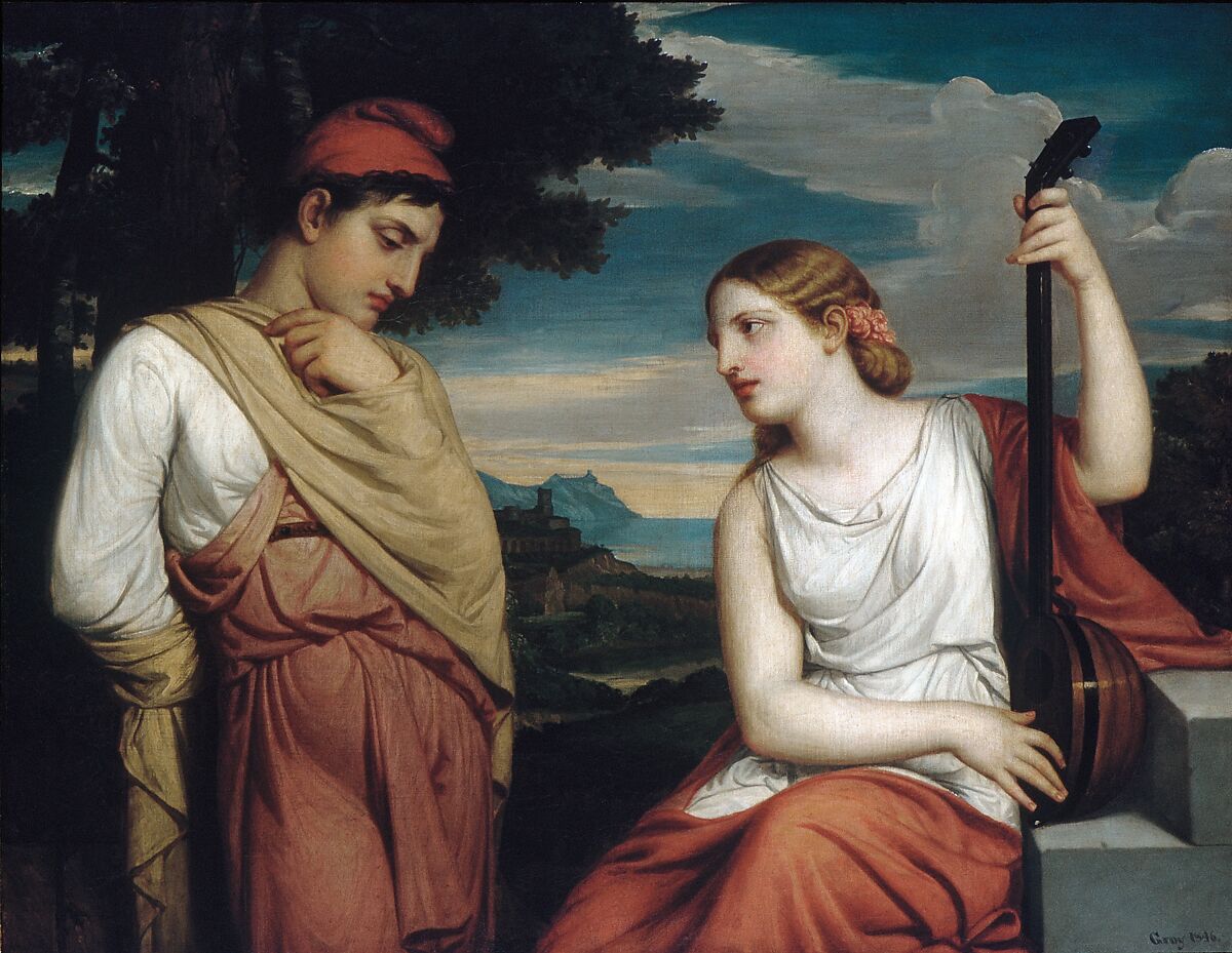 The Greek Lovers, Henry Peters Gray (American, New York 1819–1877 New York), Oil on canvas, American 