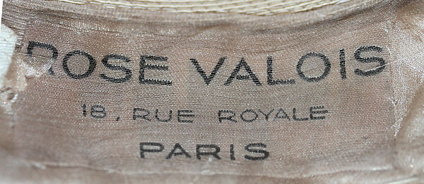 Hat, Rose Valois (French), feathers, straw, French