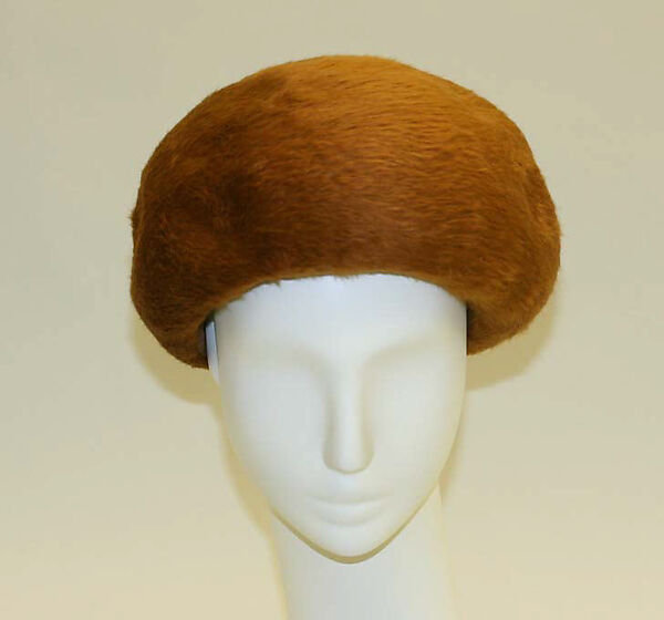 Cloche, House of Balenciaga (French, founded 1937), wool, leather, French 