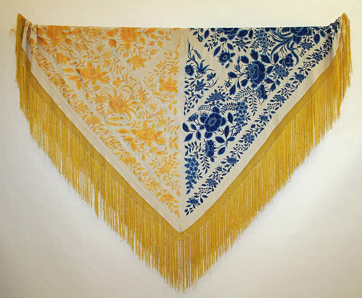 Shawl, silk, Chinese 