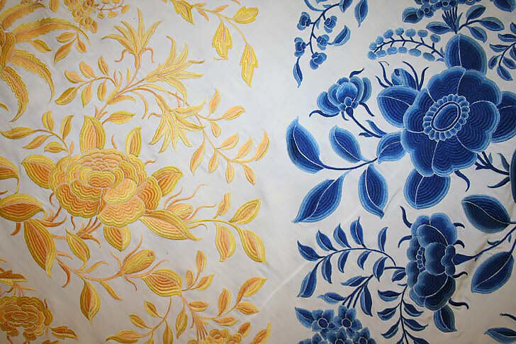 Shawl, silk, Chinese