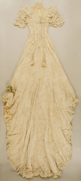 Wedding ensemble, (a) Jacques Doucet (French, Paris 1853–1929 Paris), cotton, silk, wax, French