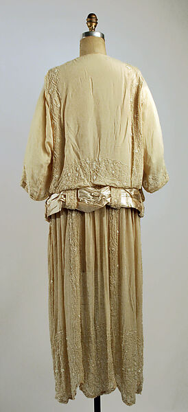 Wedding dress, silk, glass, American