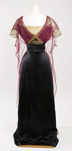 Evening dress, Callot Soeurs (French, active 1895–1937), silk, cotton, metallic thread, metal beads, French 