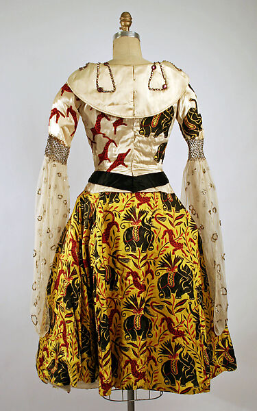 Fancy dress costume, Léon Bakst (Russian (born present day Belarus), Hrodna (Grodno) 1866–1924 Paris), silk, glass, plastic, American