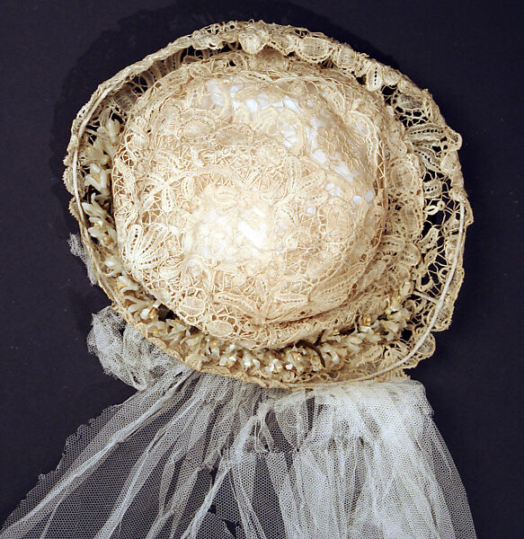 Wedding ensemble, Best &amp; Co. (American, 1879–1969), silk, cotton, wax, American