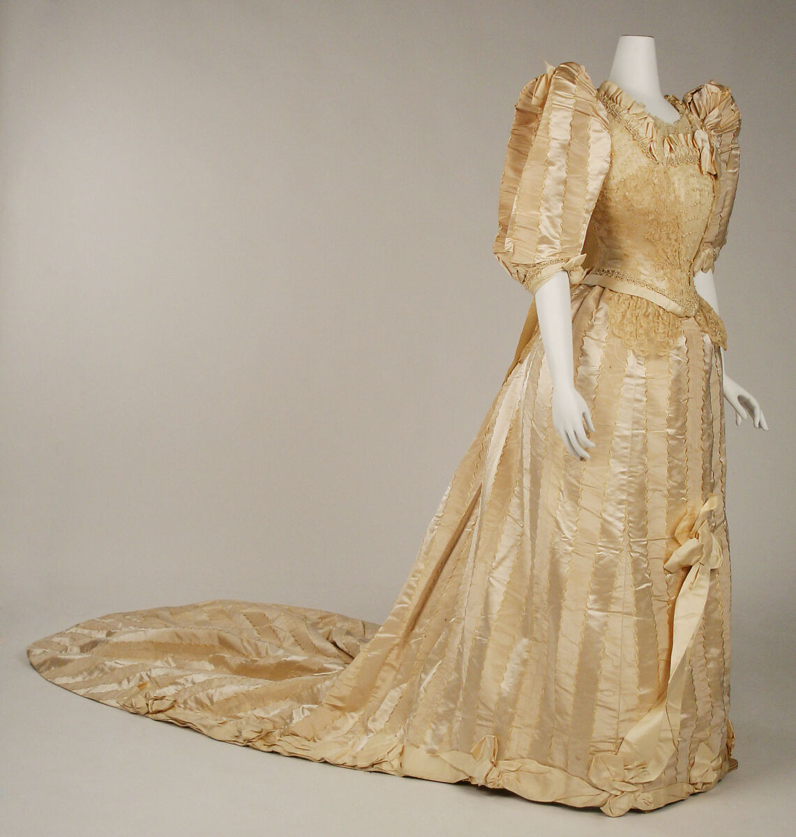 Wedding dress, Fox, silk, cotton, American