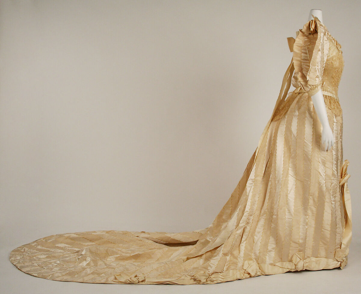 Wedding dress, Fox, silk, cotton, American
