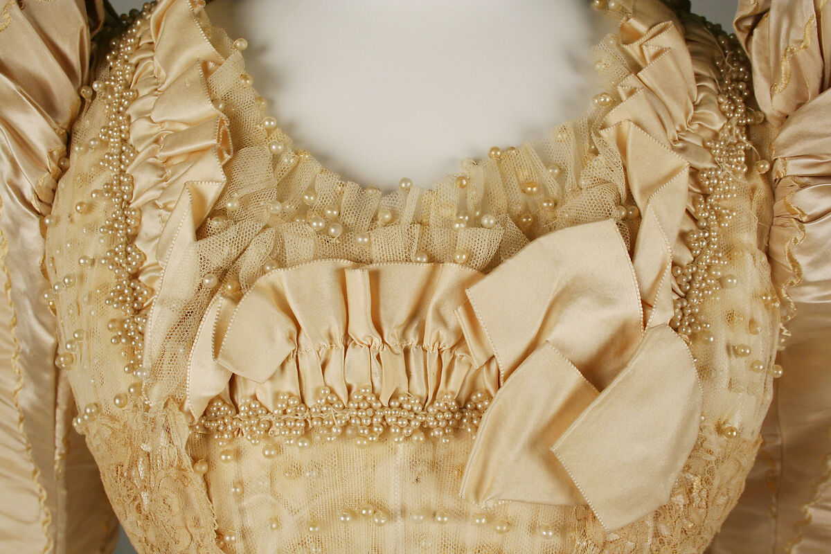 Wedding dress, Fox, silk, cotton, American