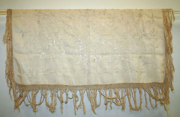 Shawl, silk, Chinese 