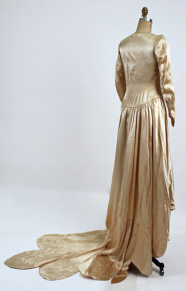 Wedding dress, silk, American