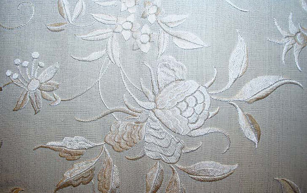 Shawl, silk, American or European