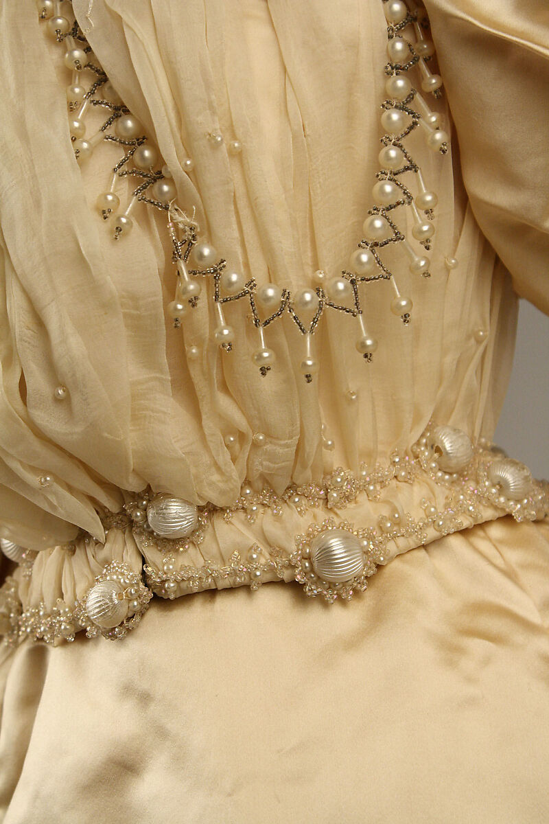 Wedding ensemble, (a, b) M. L. Doyle, silk, American