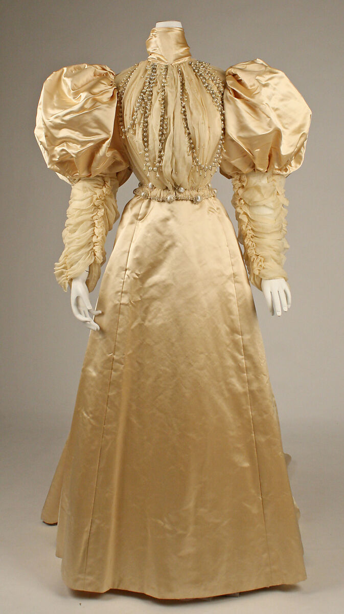 Wedding ensemble, (a, b) M. L. Doyle, silk, American 