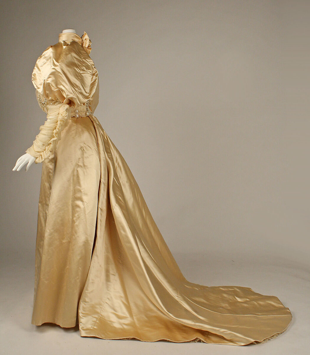 Wedding ensemble, (a, b) M. L. Doyle, silk, American